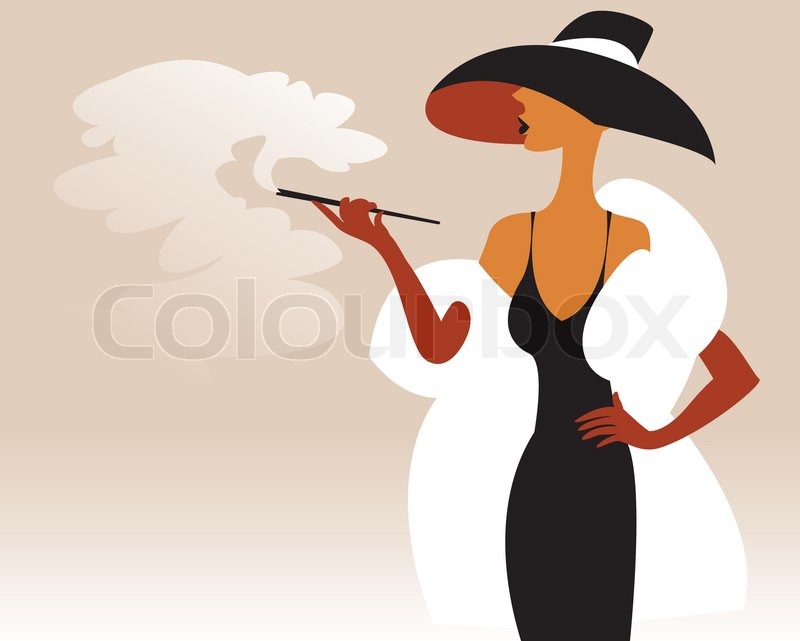 800x641 A Woman In A Fur Coat And Hat With A Stock Vector Colourbox