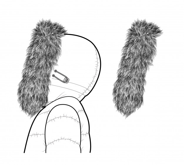 Fur For Hood Vector Design Illustration Template Vector Premium 626x563 Fur For Hood Vector Design Illustration Template Vector Premium