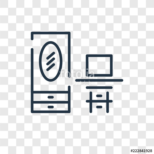 500x500 Furniture Vector Icon Isolated On Transparent Background