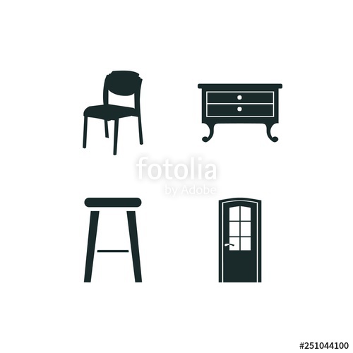 500x500 Furniture Icon Set Door Icon And Cupboard Icon Furniture Vector