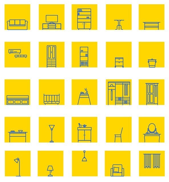 Free Ikea Furniture Icon Set Vector 593x640 Free Ikea Furniture Icon Set Vector