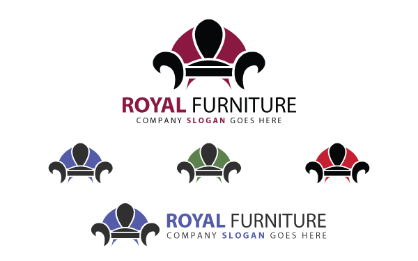 600x375 Royal Furniture Logo Template