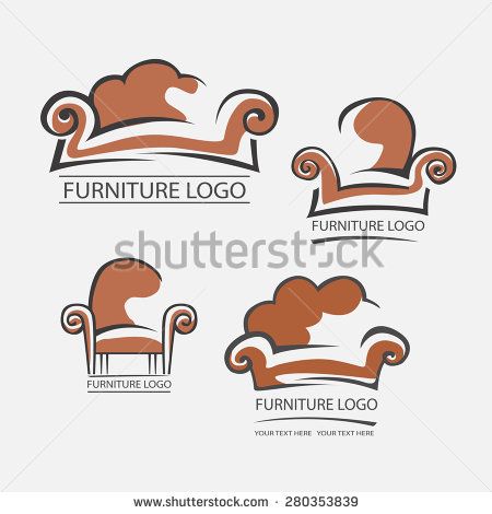 450x470 Sofa Furniture Logo For Your Business Element Design Vector Set
