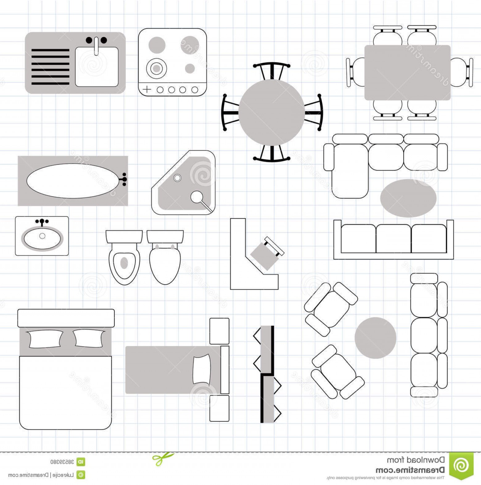 1560x1574 Floor Plan Vector Cartoon Lamaison