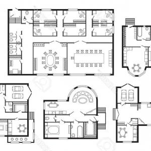 300x300 Photostock Vector Modern Office Architectural Plan Interior