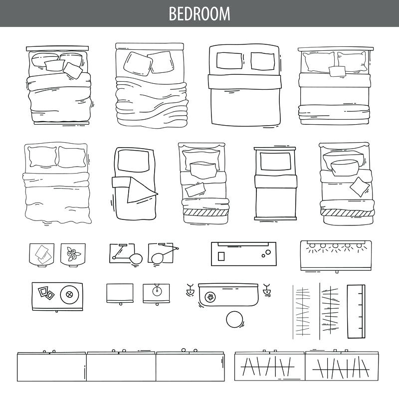 Furniture Plan Vector at Vectorified.com | Collection of Furniture Plan