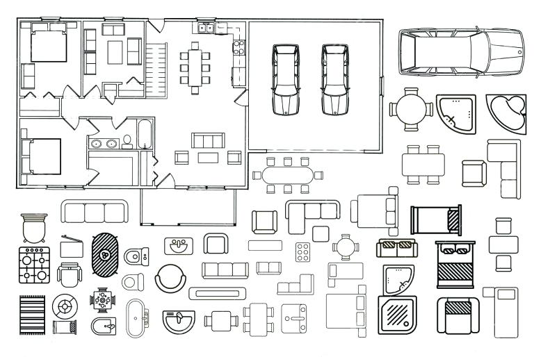 768x514 Floor Plan With Furniture Furniture Design