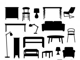 310x233 Free Vector Furniture Silhouettes Free Vectors Ui Download