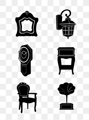 360x481 Furniture Silhouette Vector Png, Vector, And Clipart
