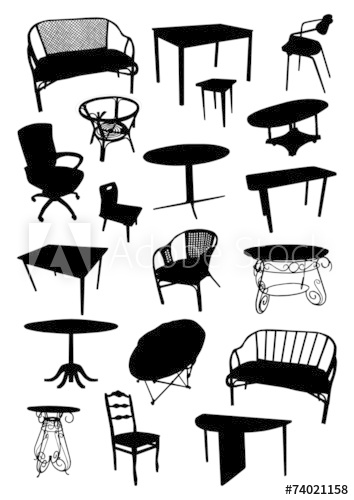 354x500 Furniture Silhouettes