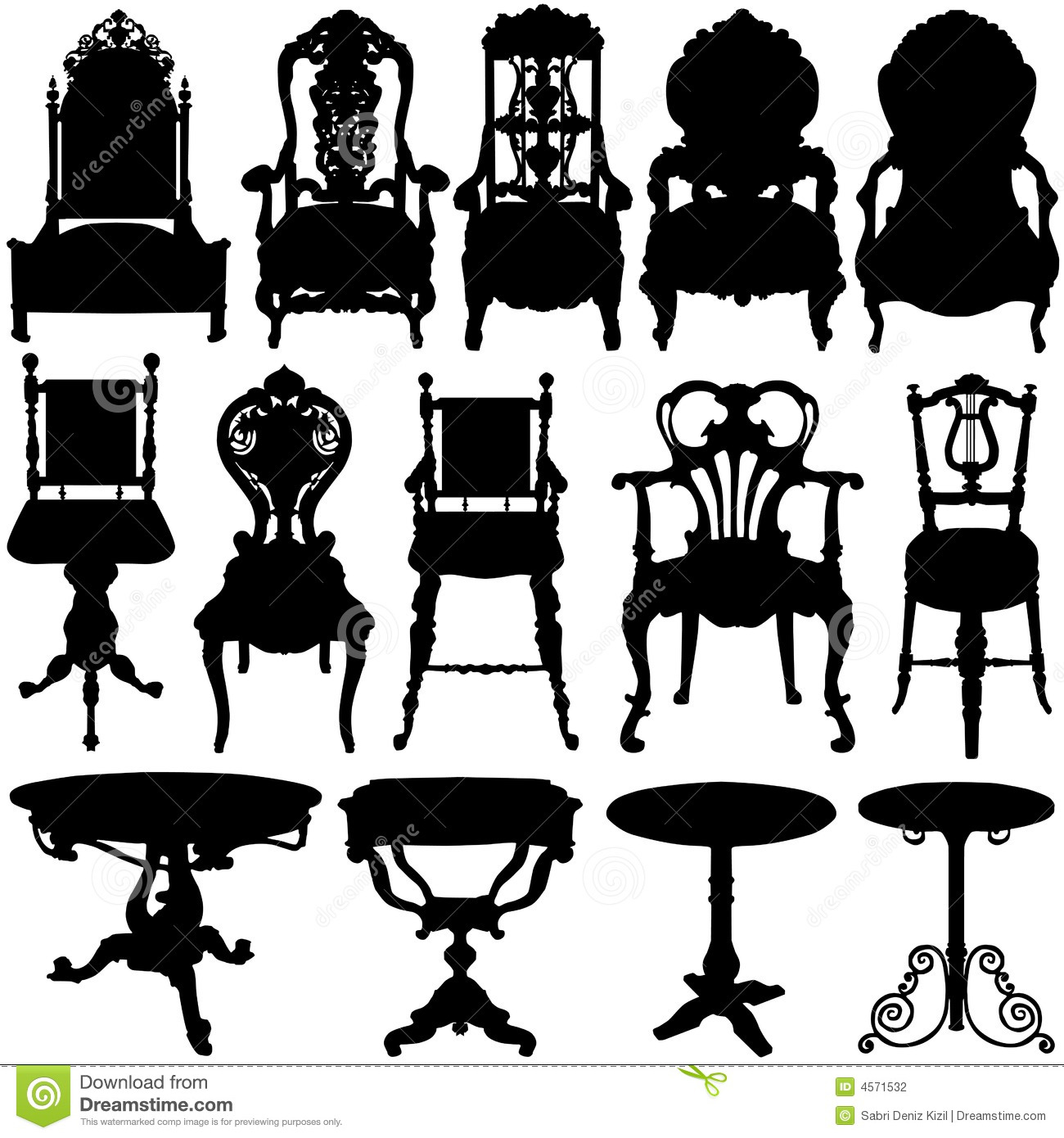 1300x1390 Vintage Furniture Silhouette Clipart Free Cliparts Download