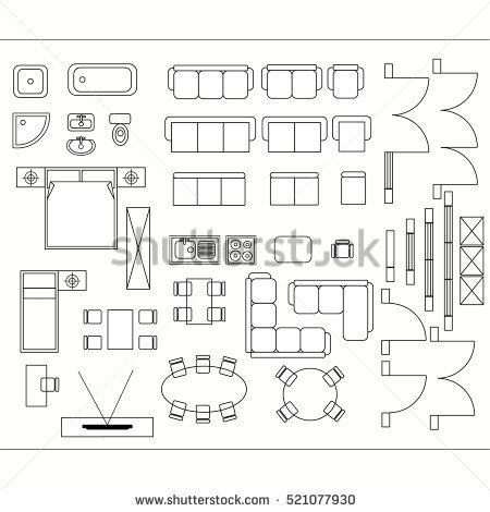 Furniture Top View Vector at Vectorified.com | Collection of Furniture ...