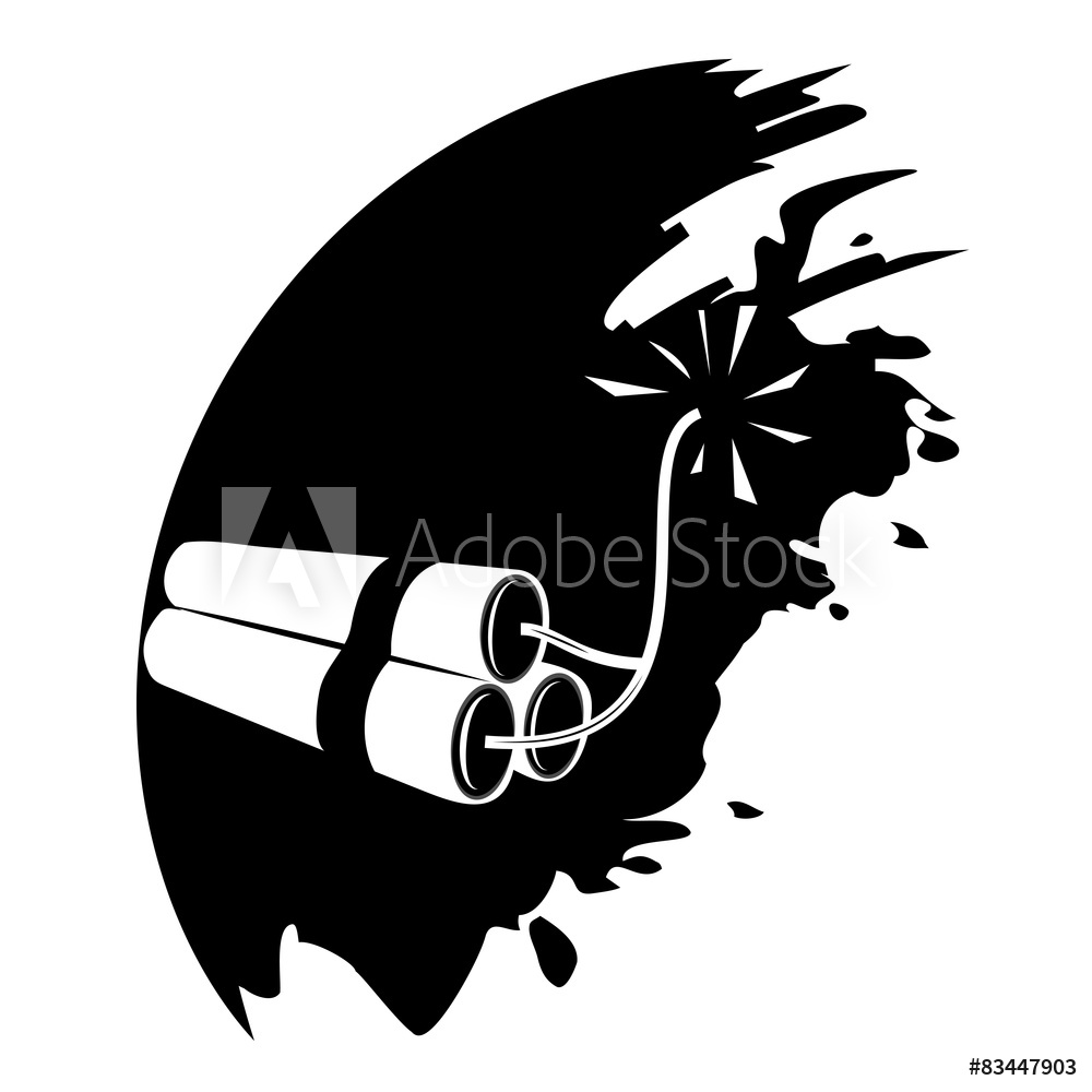 1000x1000 Photo Art Print Tnt Dynamite Bomb With Burning Fuse Vector