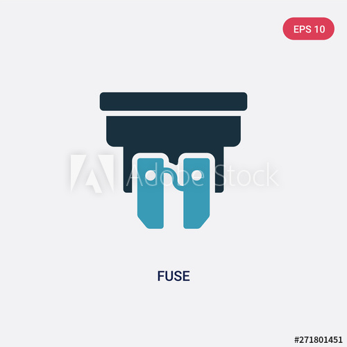 500x500 Two Color Fuse Vector Icon From Transport Concept Isolated Blue