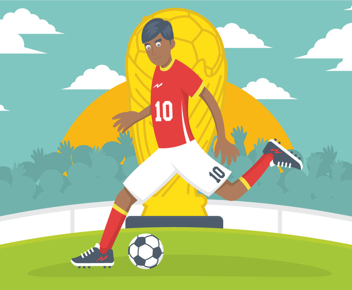 1136x936 Futbol Player Vector Vector Art Graphics