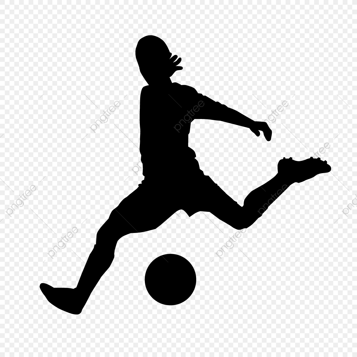 1200x1200 Soccer Player Vector Silhouette, Soccer Silhouette, Silhouette