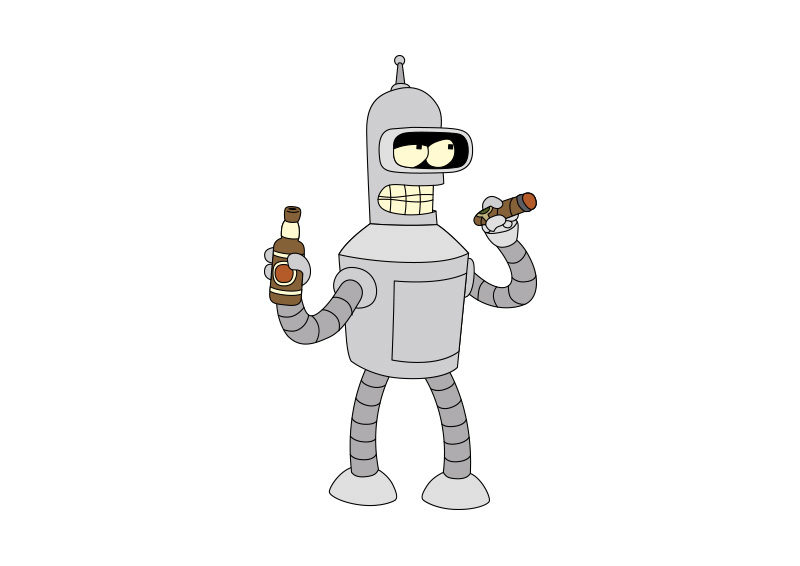 800x566 Futurama Bender Vector Character