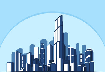 350x240 Future City Skyline Silhouette