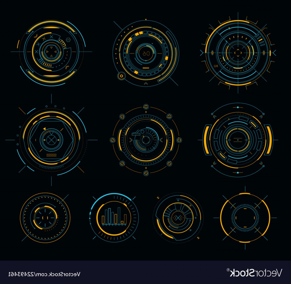 Futuristic Border Vector At Vectorified.com | Collection Of Futuristic ...