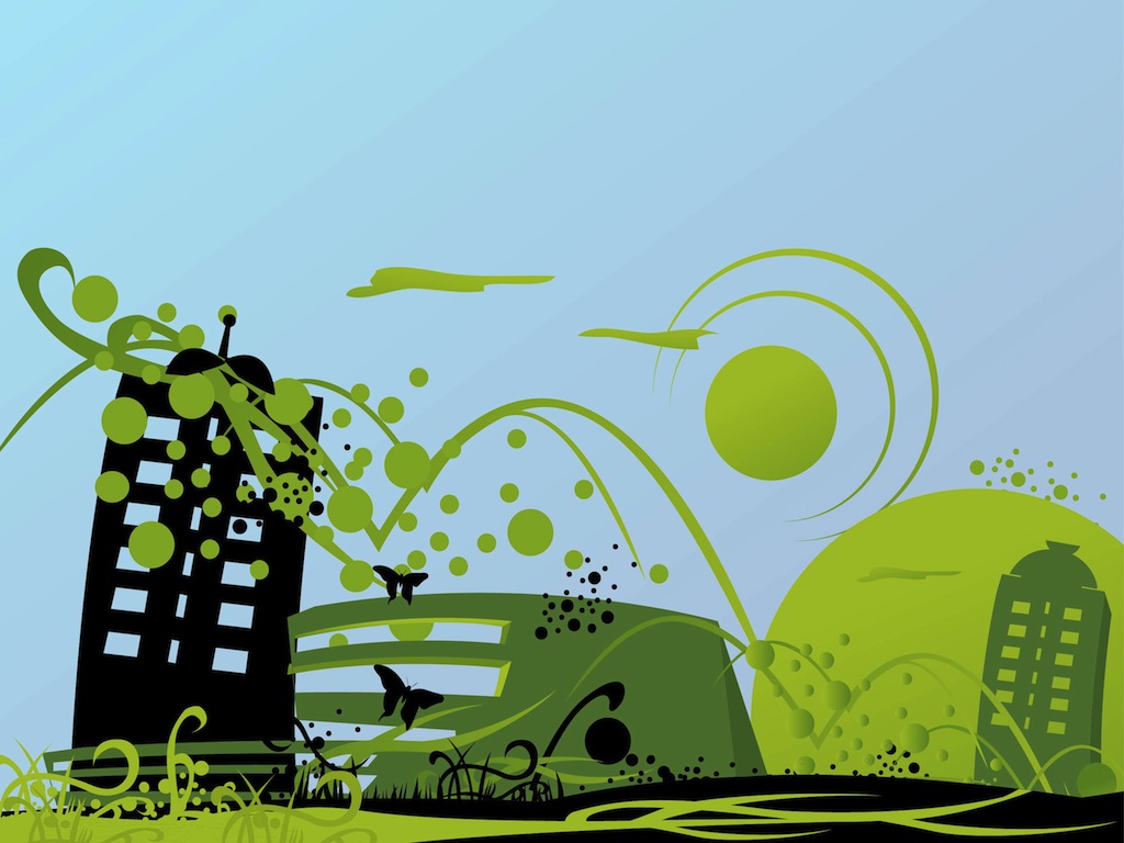 Futuristic City Vector Art Graphics 1024x768 Futuristic City Vector Art Graphics