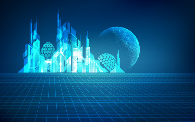 Futuristic City Vector Premium Download 626x391 Futuristic City Vector Premium Download