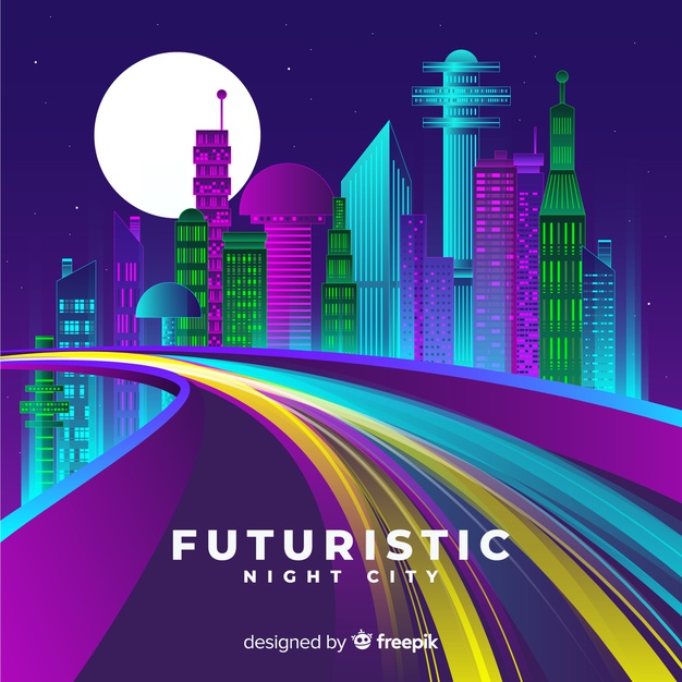 Futuristic City Road Background Vector Free Download 626x626 Futuristic City Road Background Vector Free Download