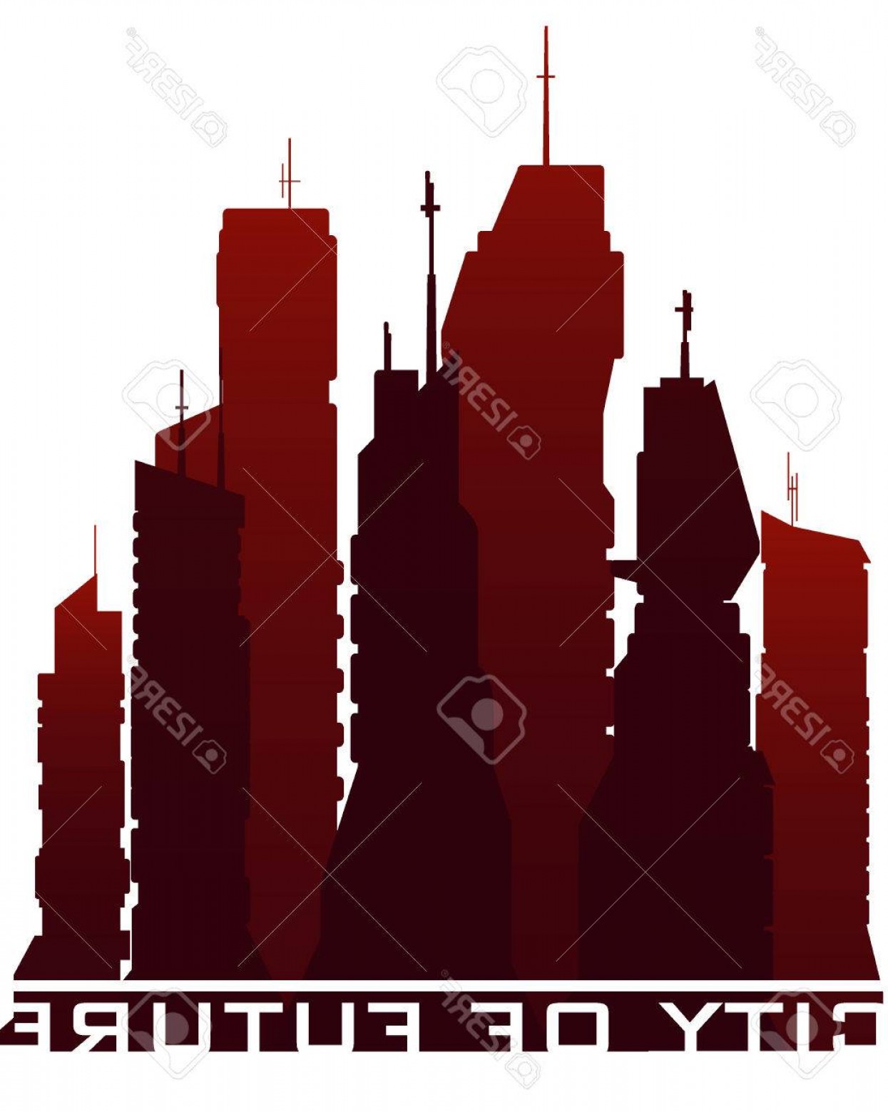 Photostock Vector Futuristic City Landscape Vector Illustration 1245x1560 Photostock Vector Futuristic City Landscape Vector Illustration