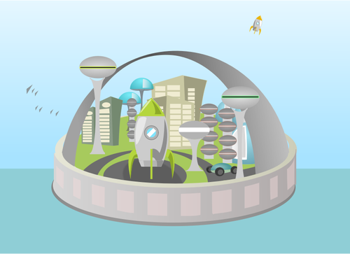 Futuristic City Clipart 500x363 Futuristic City Clipart