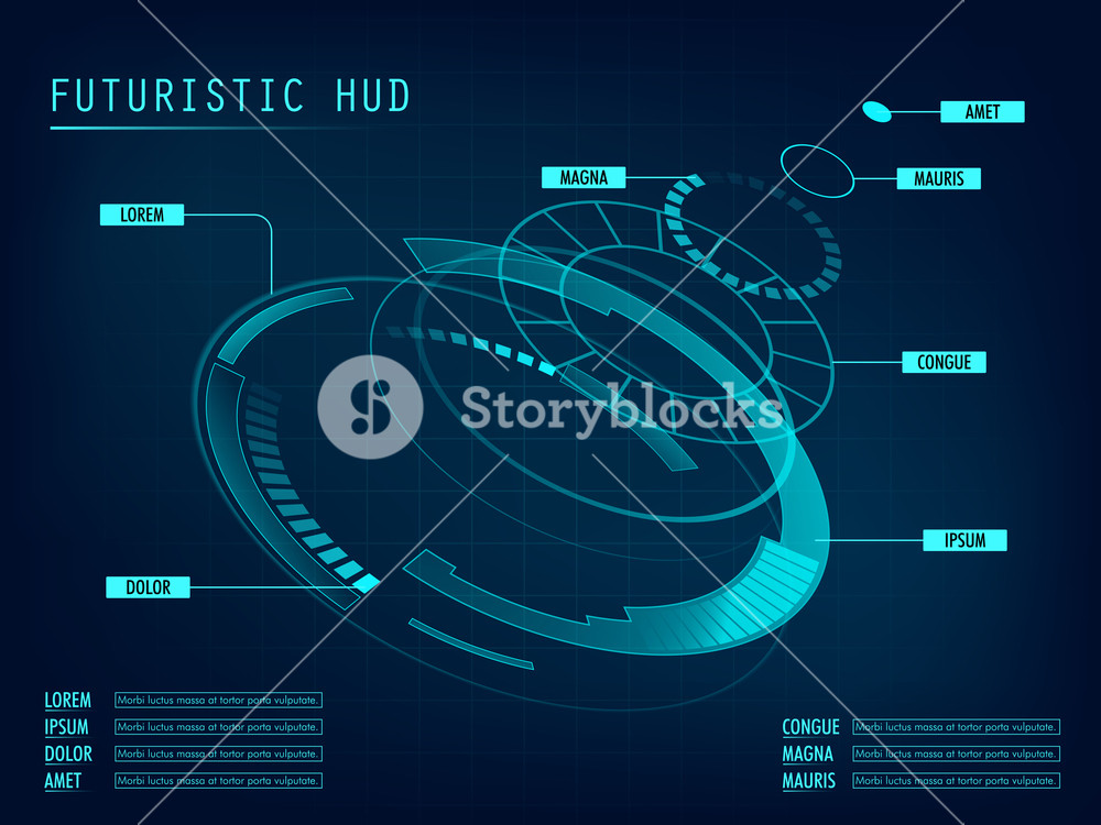 Futuristic Hud Interface Layout, Creative Statistical Infographic 1000x750 Futuristic Hud Interface Layout, Creative Statistical Infographic