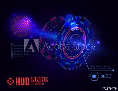 Futuristic Hud Interface Elements Virtual Touch User Vector 500x385 Futuristic Hud Interface Elements Virtual Touch User Vector