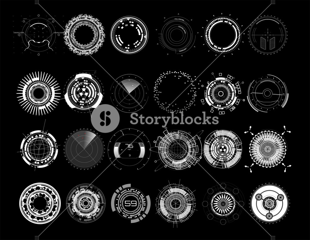 Set Circle Elements In A Futuristic 1000x775 Set Circle Elements In A Futuristic