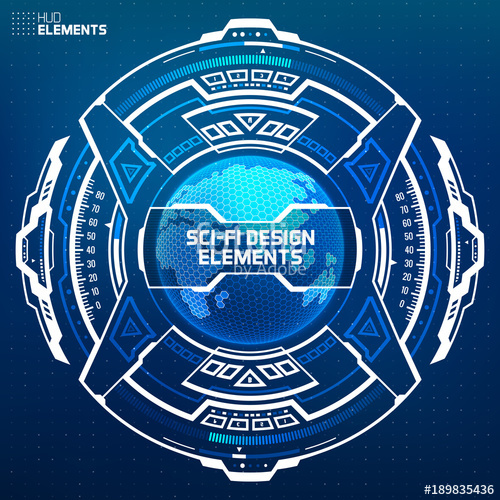 Vector Futuristic Hud User Interface Elements Stock Image 500x500 Vector Futuristic Hud User Interface Elements Stock Image