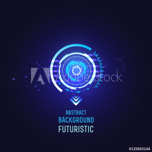 Futuristic Hud, Techno Circle Vector Background 500x500 Futuristic Hud, Techno Circle Vector Background