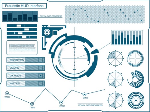 499x372 Futuristic Hud Interface Template Vector Free Vectors Ui
