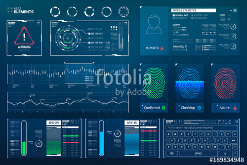 500x334 Sci Fi Futuristic Hud Interface Elements Set Stock Image