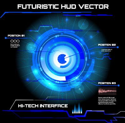 400x395 Concept Futuristic Tech Background Vector Free