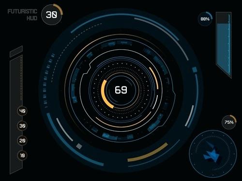 500x375 Conceptual Template With Elements Background With Futuristic