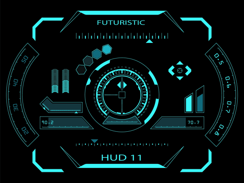 500x375 Dark Blue Futuristic Concept Background Vector For Free