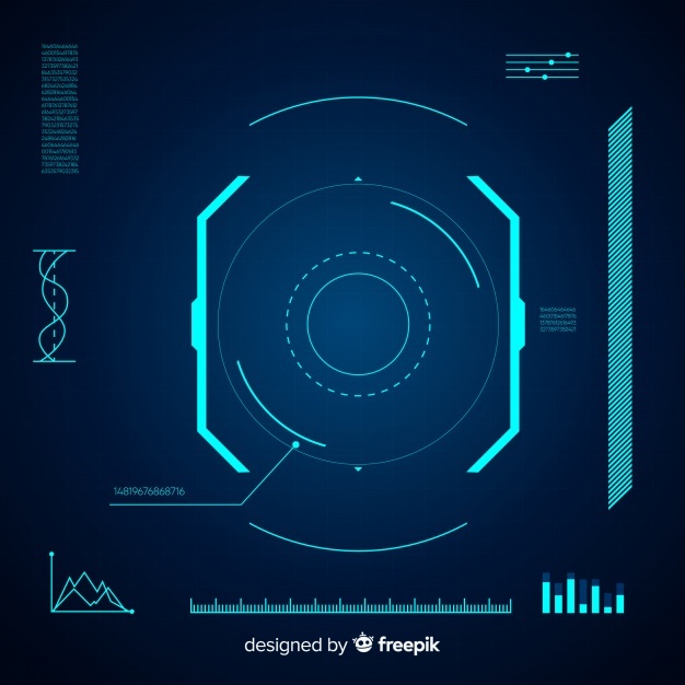 626x626 Free Futuristic Hud Interface With Gradient Style Dxf Png