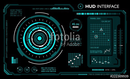 500x303 Futuristic Panel Hud Interface Vector Illustration Stock Image