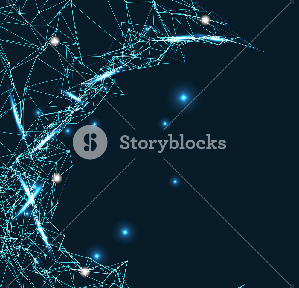 Abstract Polygonal Space Blue Background With Connecting Dots 1000x962 Abstract Polygonal Space Blue Background With Connecting Dots