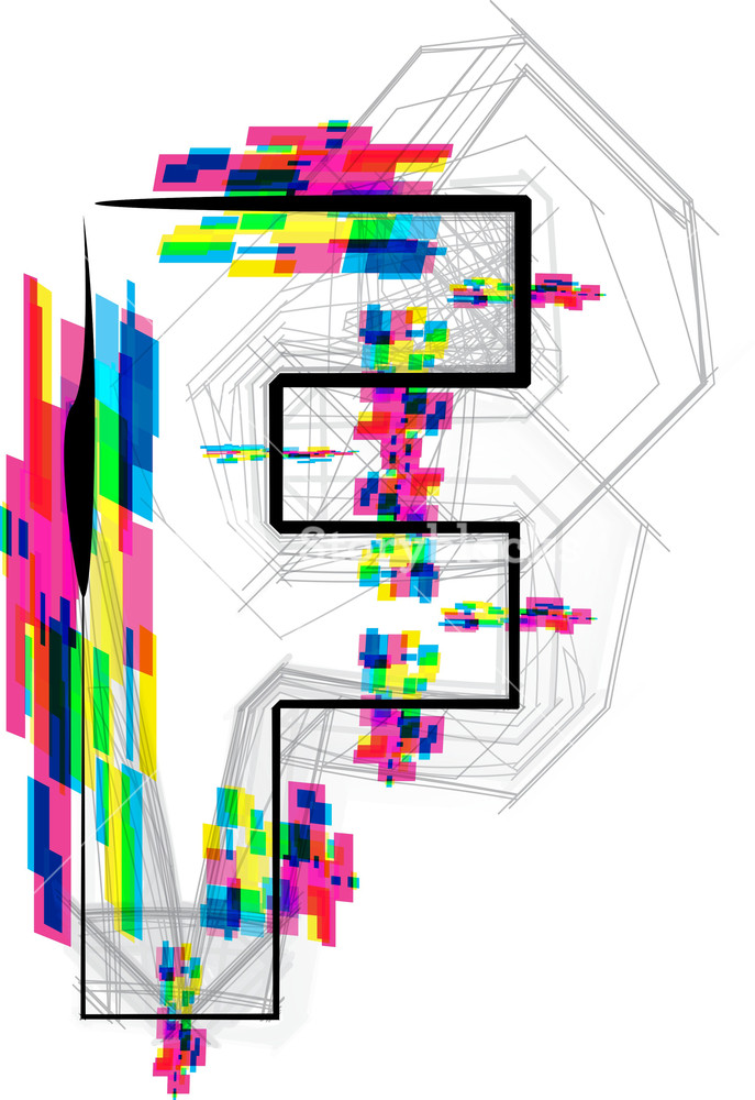 687x1000 Font Illustration Letter F Vector Illustration Royalty Free