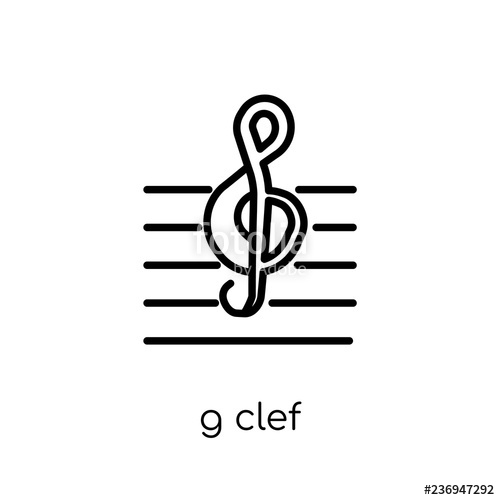 500x500 G Clef Icon From Entertainment Collection Stock Image