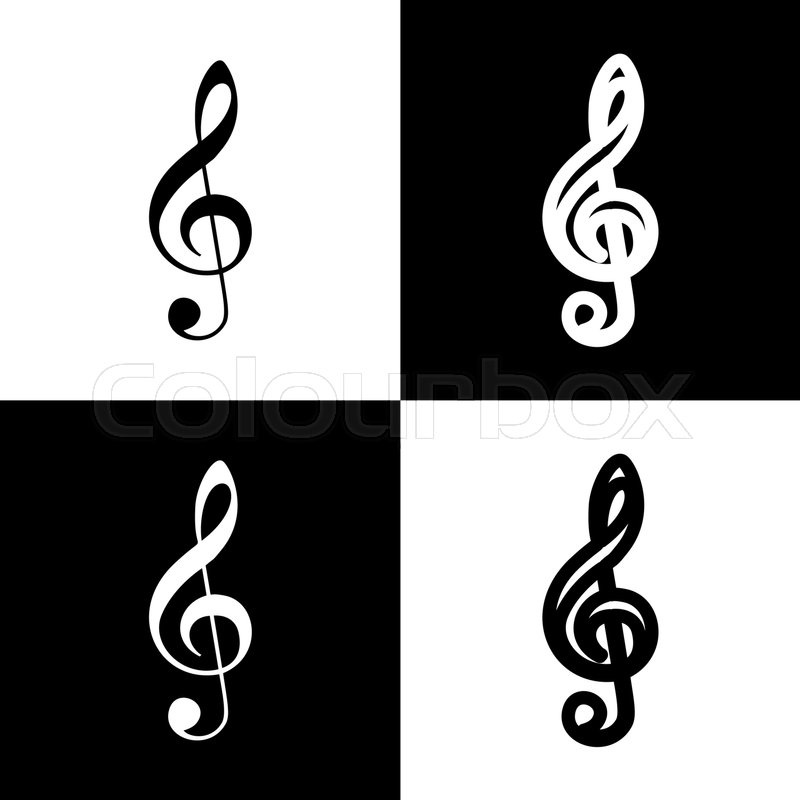 800x800 Music Violin Clef Sign G Clef Treble Stock Vector Colourbox