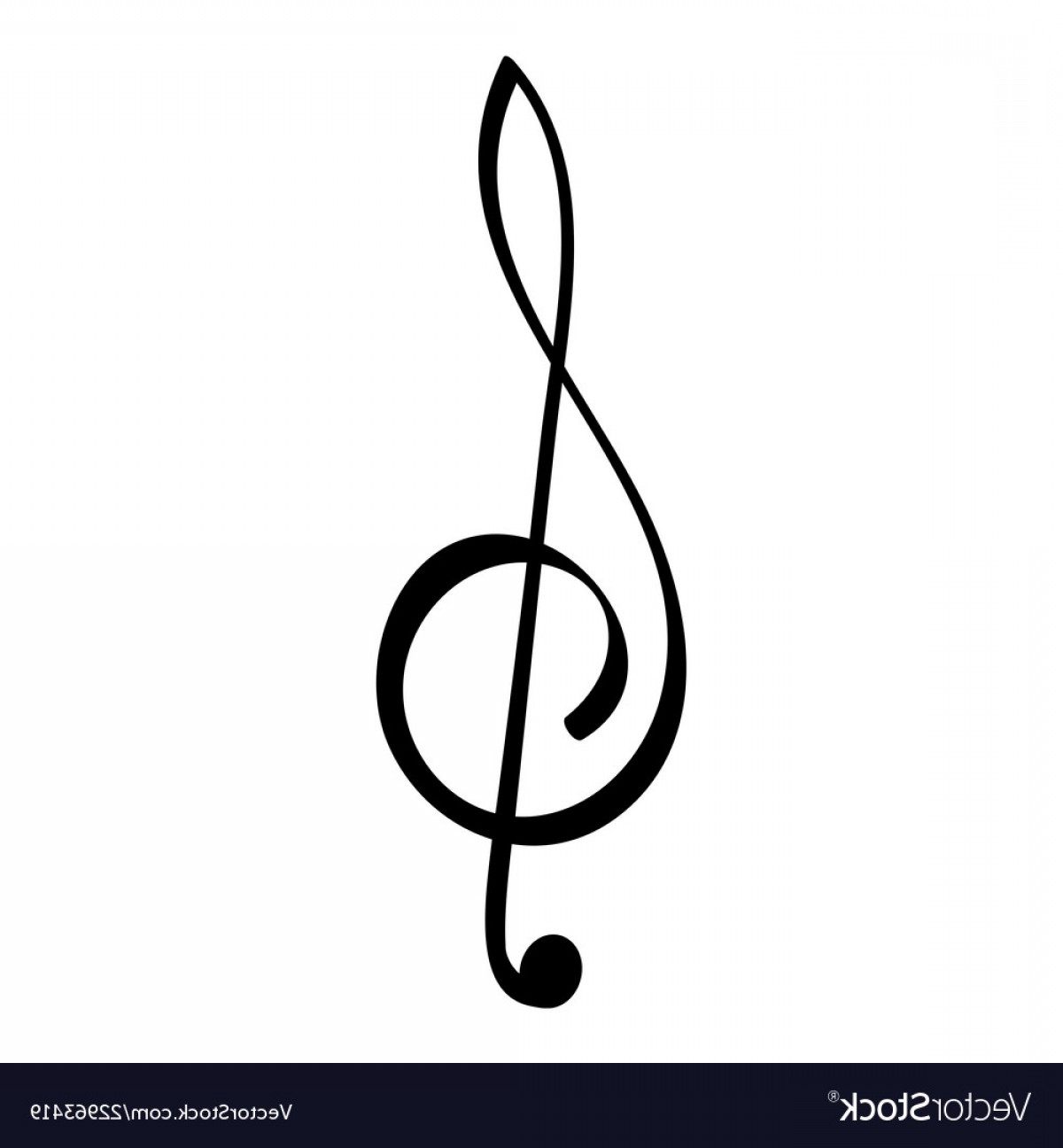 1200x1296 Treble Clef Or G Clef Vector Handandbeak