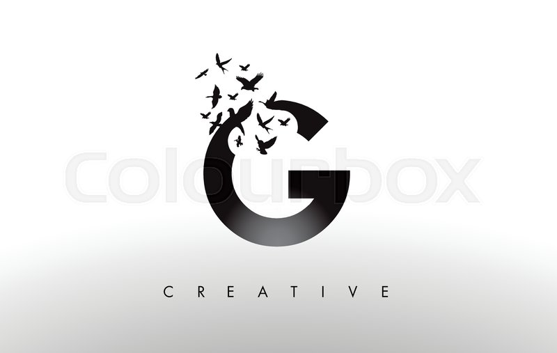 G Logo Letter With Flying Flock Of Stock Vector Colourbox 800x507 G Logo Letter With Flying Flock Of Stock Vector Colourbox