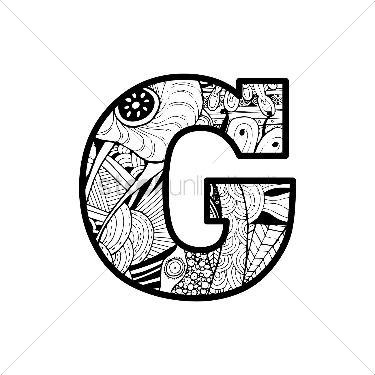 Letter G Vector Image 1300x1300 Letter G Vector Image