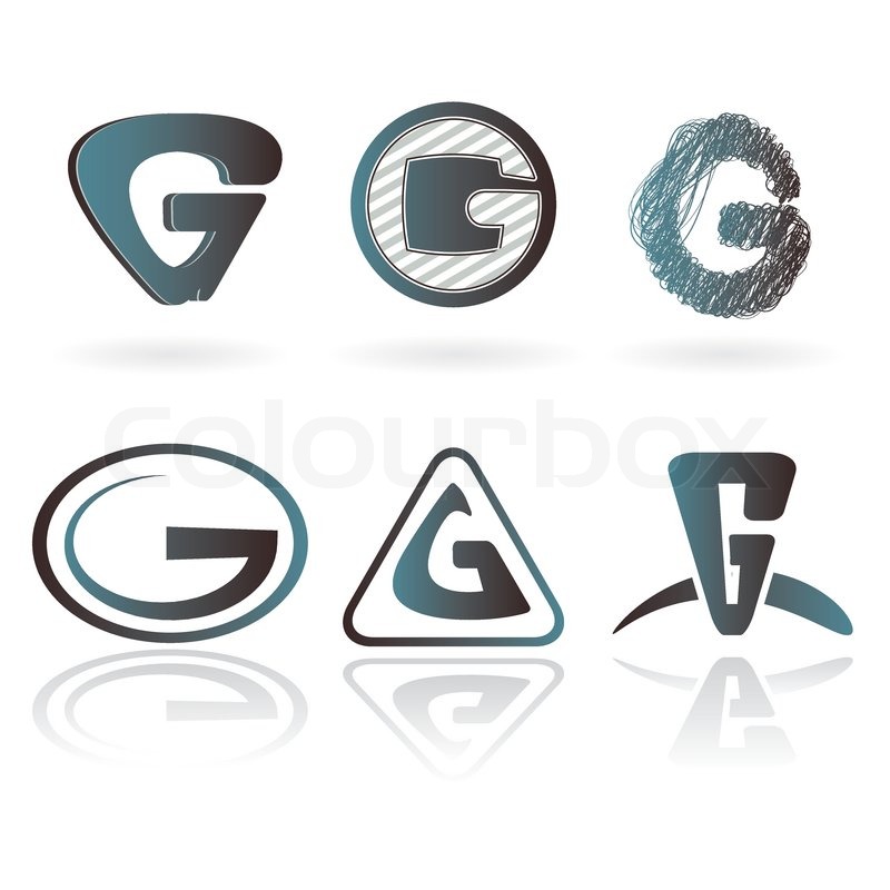 Set Of Letter G Designs Vector Image Stock Vector Colourbox 800x800 Set Of Letter G Designs Vector Image Stock Vector Colourbox