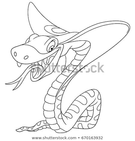 450x470 Coloring Page Cartoon King Cobra Snake Vector Illustration