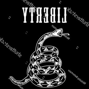 300x300 Vector Gadsden Flag Depicting Rattlesnake Coiled Geekchicpro